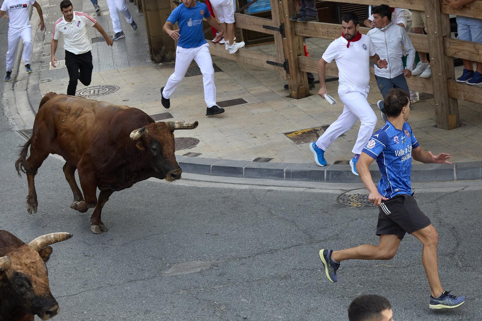 Fotos del sexto encierro de las fiestas de Tafalla 2025