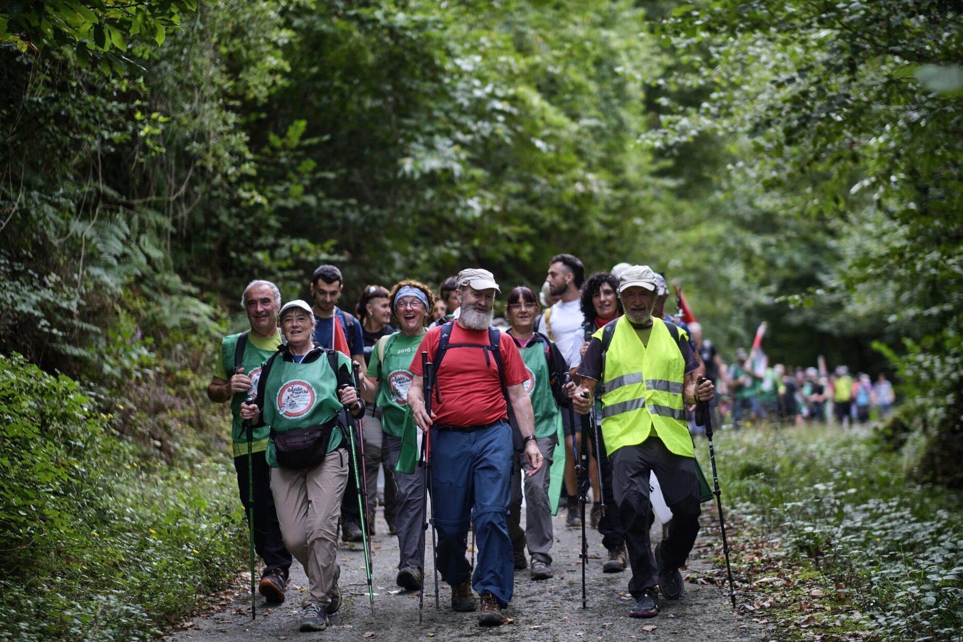 Fotos de la séptima marcha propalestina por Navarra, de Eltzaburu a Doneztebe