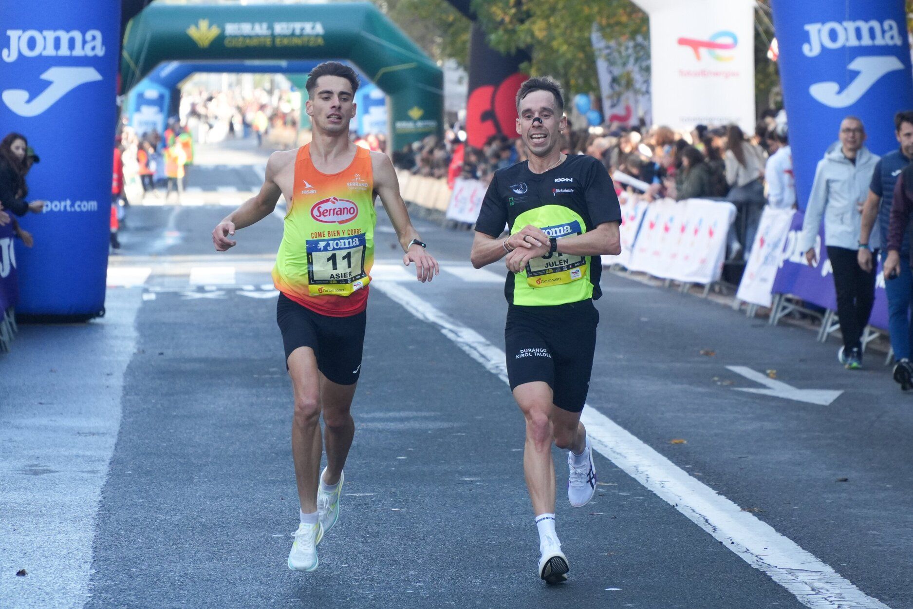 Los últimos metros de la Behobia