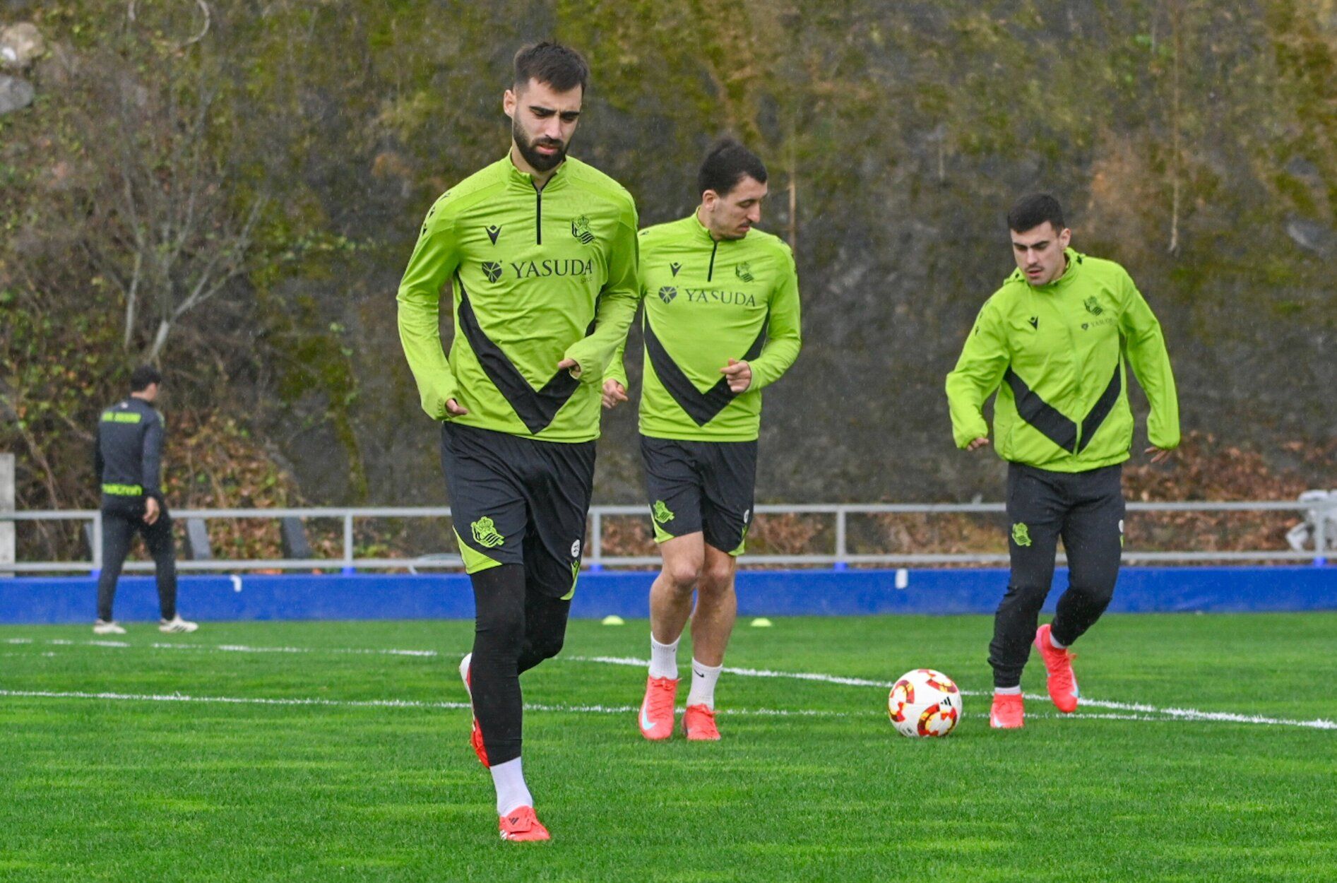 Entrenamiento antes de la semifinal en la Real y el Madrid