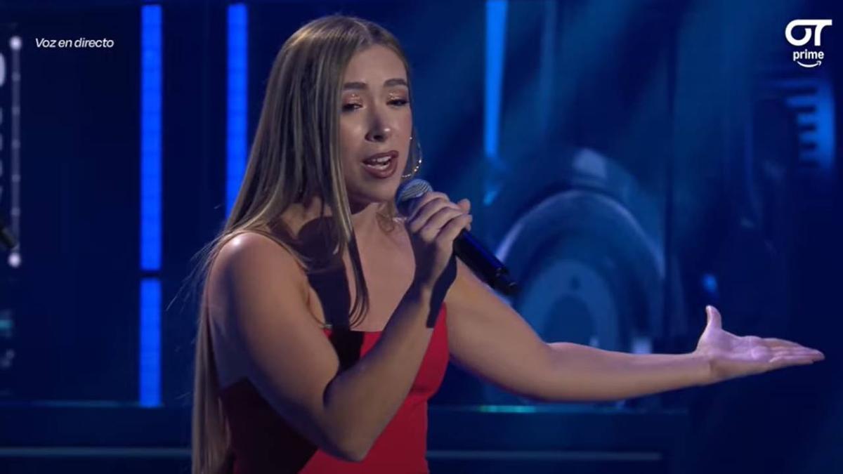 Laura Muñoz durante su actuación en &#039;Operación Triunfo&#039;