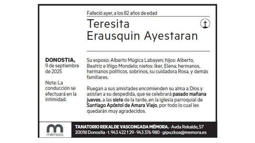 TERESITA ERAUSQUIN AYESTARAN
