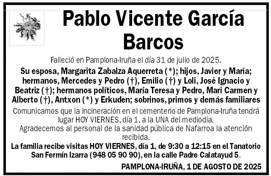 Pablo Vicente García Barcos