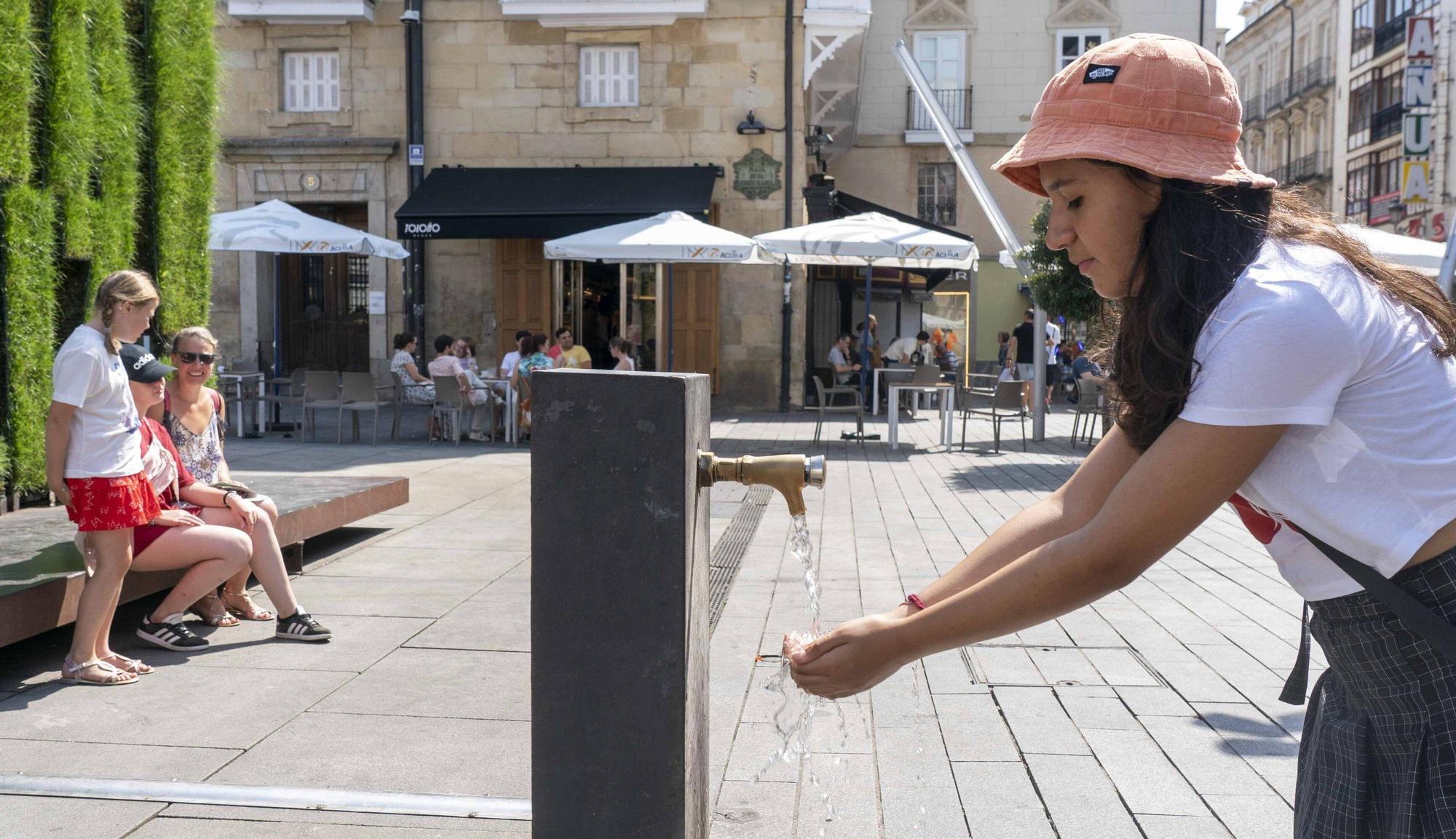 En imágenes: Vitoria hace frente a la ola de calor