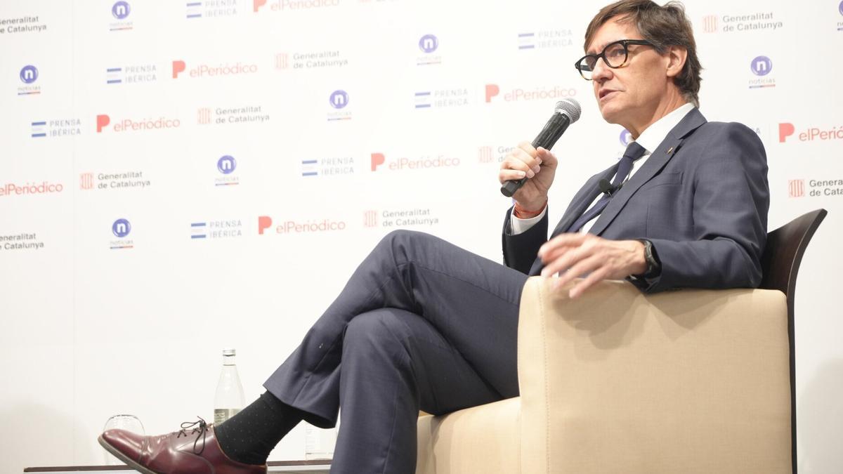 Salvador Illa durante su intervención