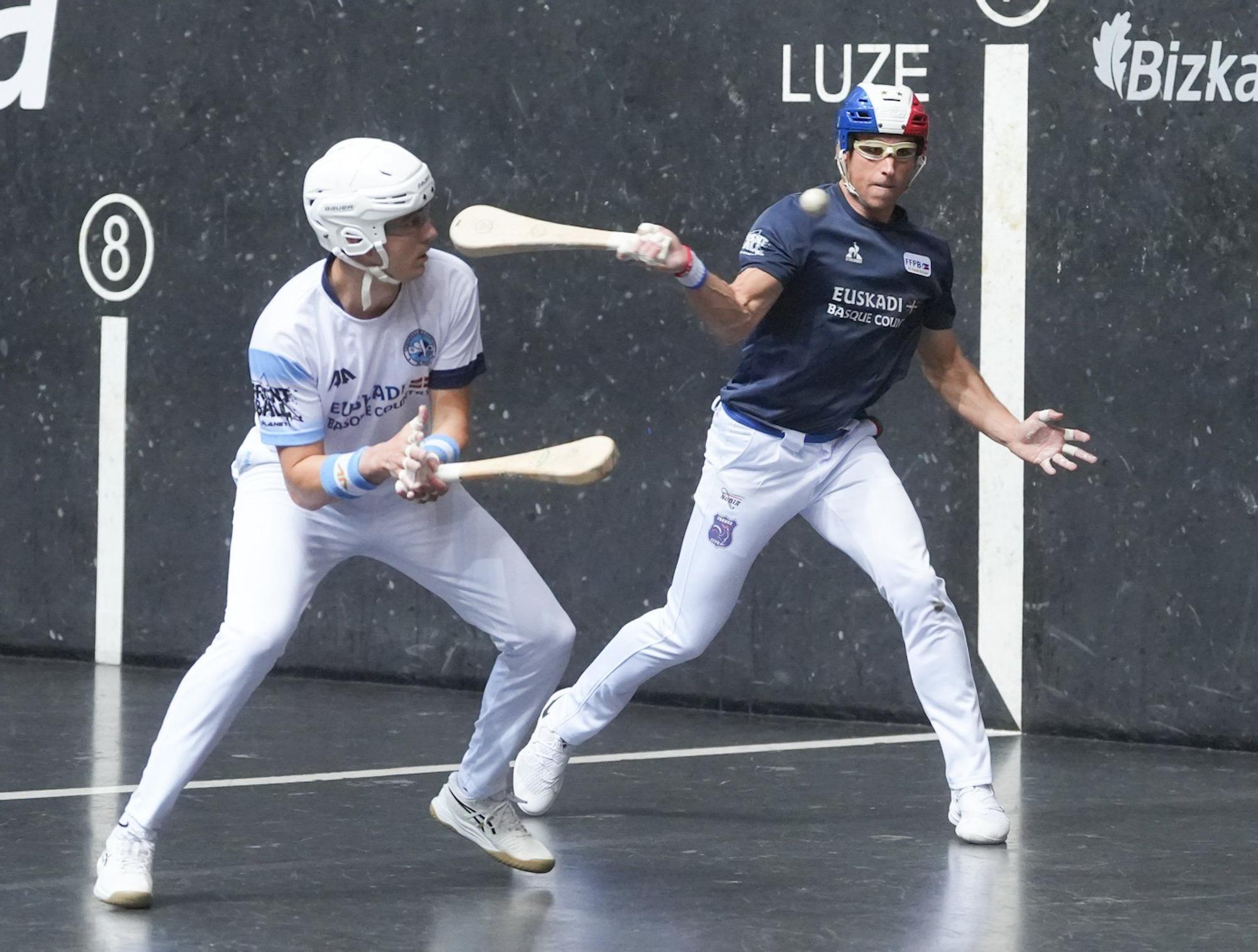 Necol y Brefel sufren en el segundo joko para derrotar a Maldonado-Firpo (Argentina) en la semifinal de pala corta de la Liga de Naciones