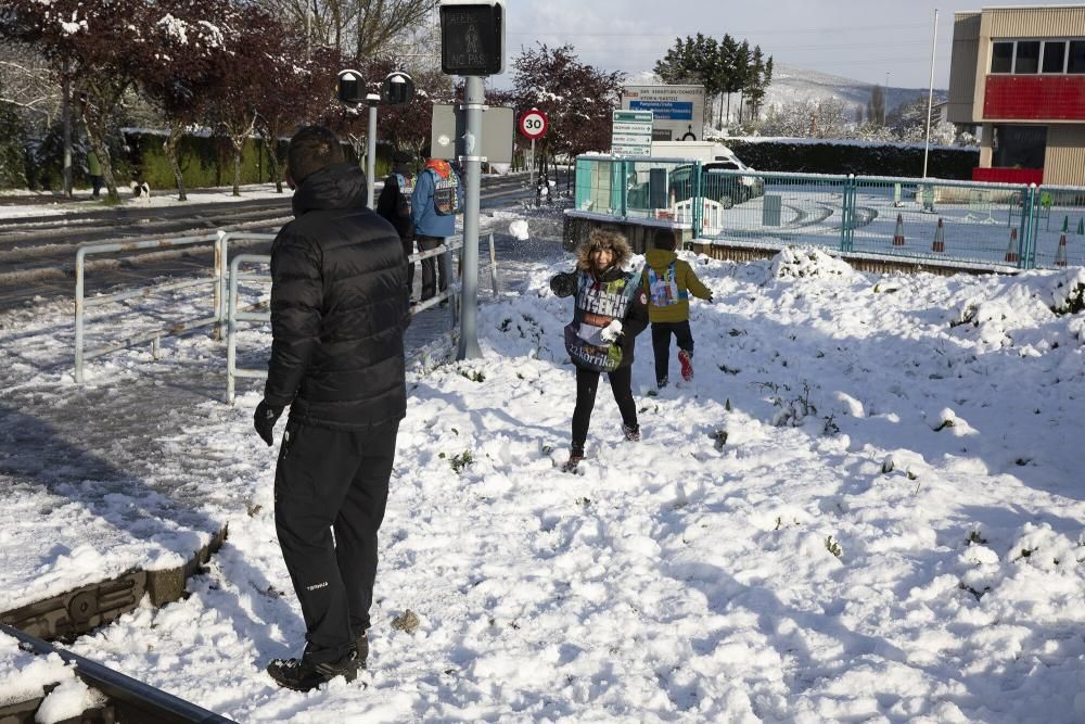 Imágenes de la nieve este sábado