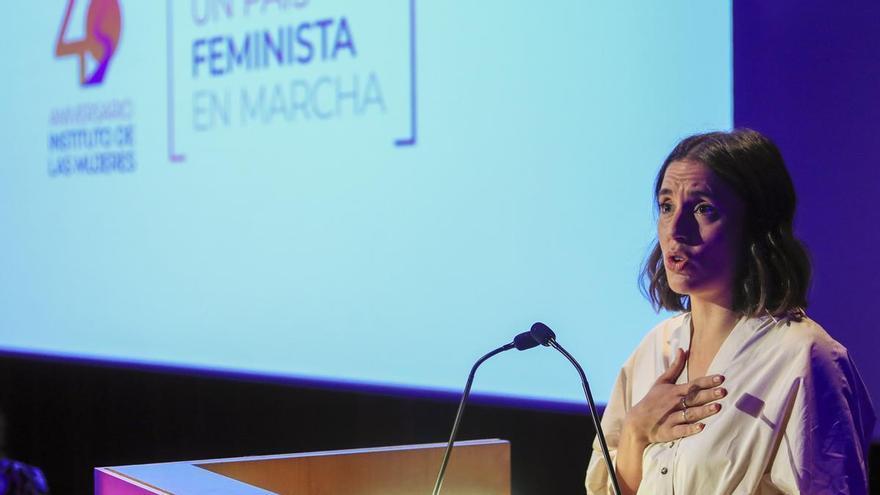 Irene Montero no dejará de "hacer política" en el caso de que no continúe al frente Igualdad