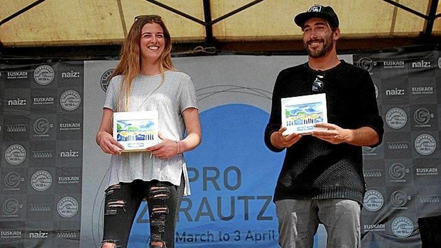 Ainara Aymat y Aritz Aranburu, premiados como mejores zarauztarras.