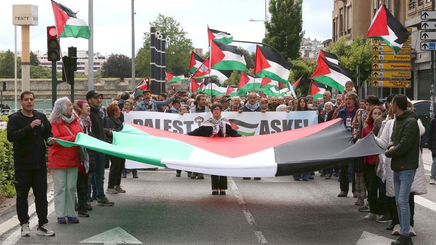 Una manifestación en Pamplona reclama la "ruptura de relaciones" con Israel para parar el "genocidio" en Gaza