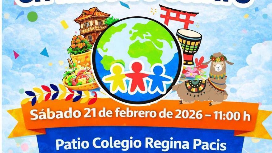El colegio Regina Pacis de Burlada celebra este sábado 21 de febrero una fiesta intercultural