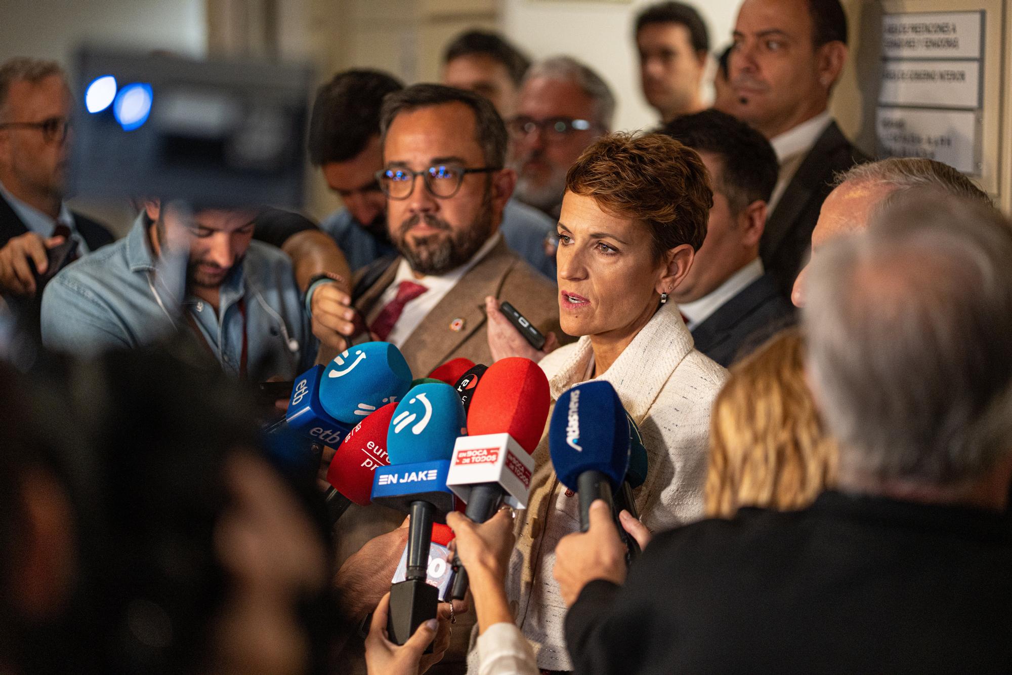 María Chivite comparece en el Senado en la comisión de investigación del 'caso Koldo'