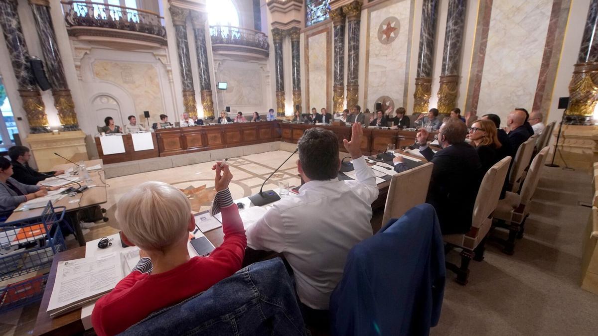 Una sesión plenaria en el Ayuntamiento de Donostia