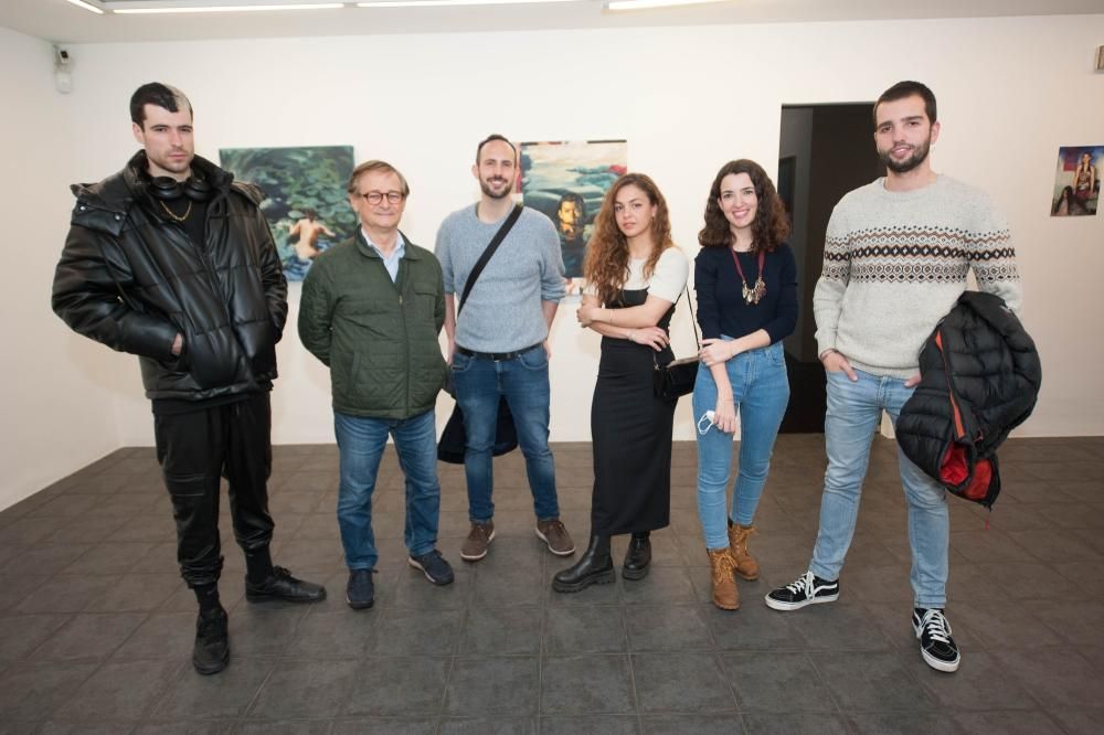 Endika Ruiz, José Ramón Muro, Jorge Gimeno, la artista Irene Carmona, Begoña Lumbreras y Mikel Eskiaga.
