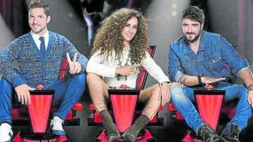 Bisbal, Rosario Flores y Antonio Orozco, los ‘coaches’.