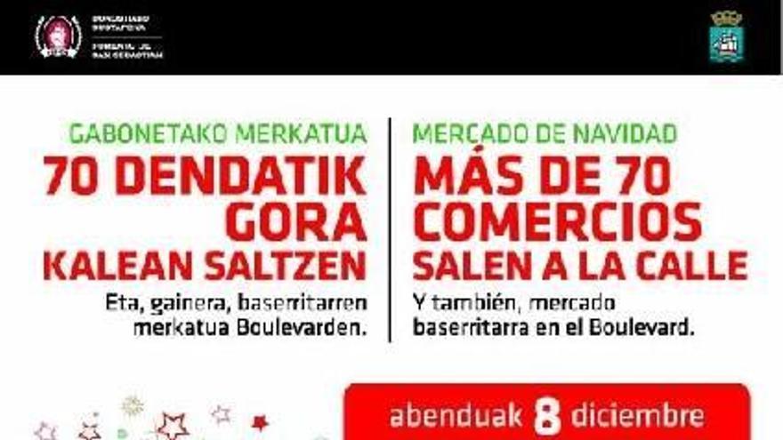 La Parte Vieja también será comercial el sábado festivo de la Inmmaculada