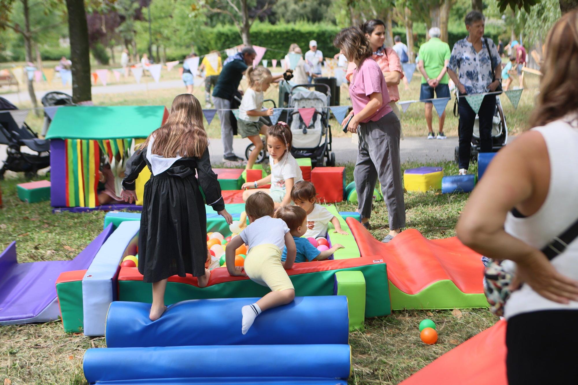 En imágenes: El parque de Arriaga, el espacio de los txikis en fiestas
