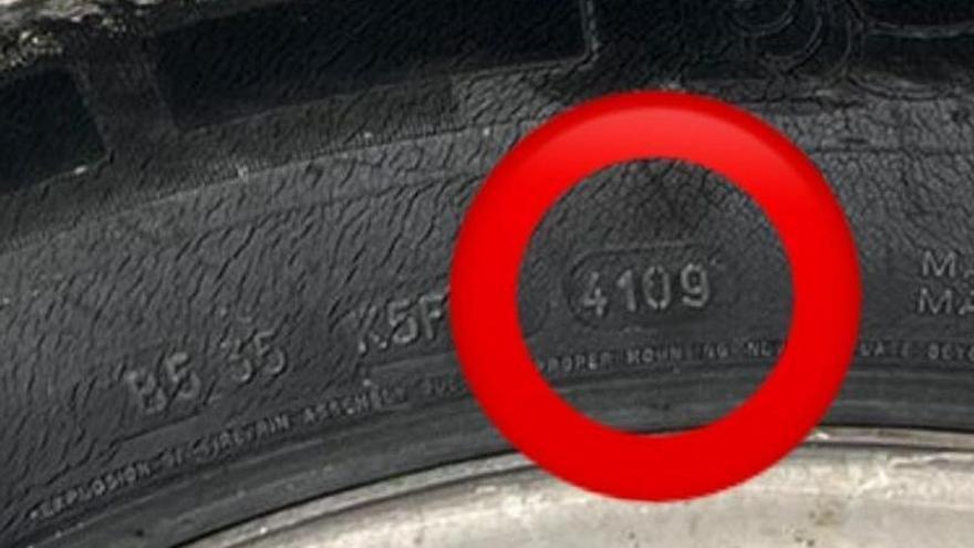 Fecha de fabricación del neumático.