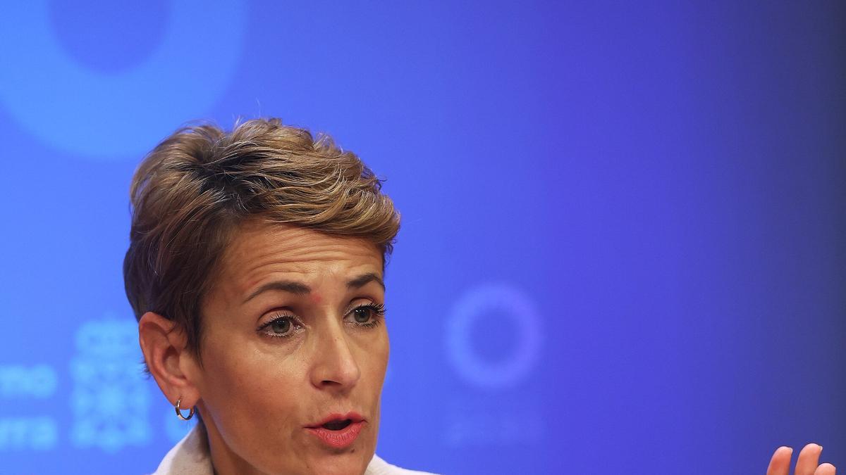 María Chivite, en rueda de prensa tras las revelaciones sobre Cerdán y Servinabar