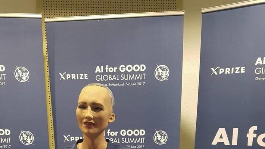La robot humanoide Sophia.
