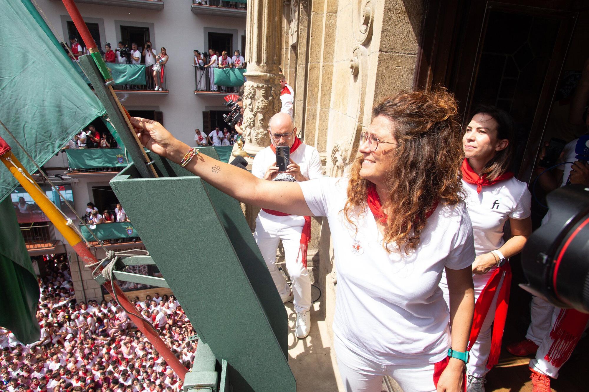 Fotos del  Chupinazo de San Fermín 2025 en Pamplona: ¡La fiesta más internacional se enciende con un grito solidario por Palestina!