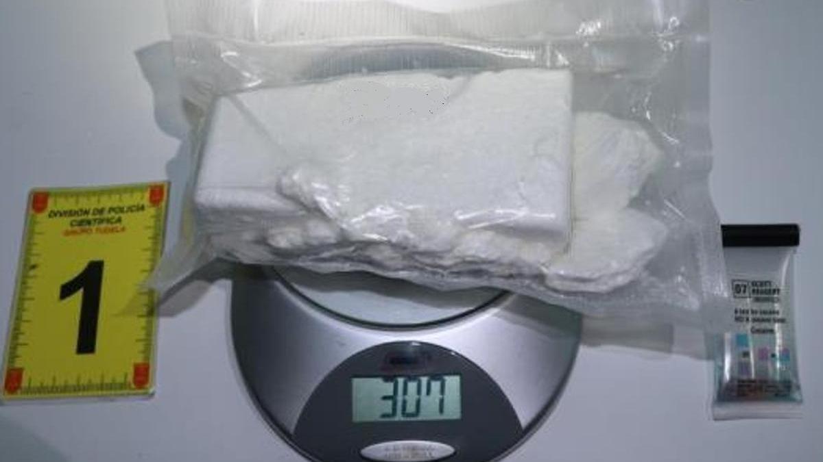 307 gramos de cocaína en roca intervenidos en la operación