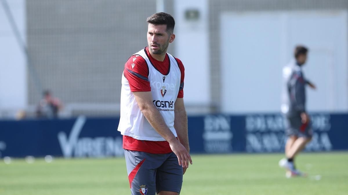 Areso durante un entrenamiento en Tajonar