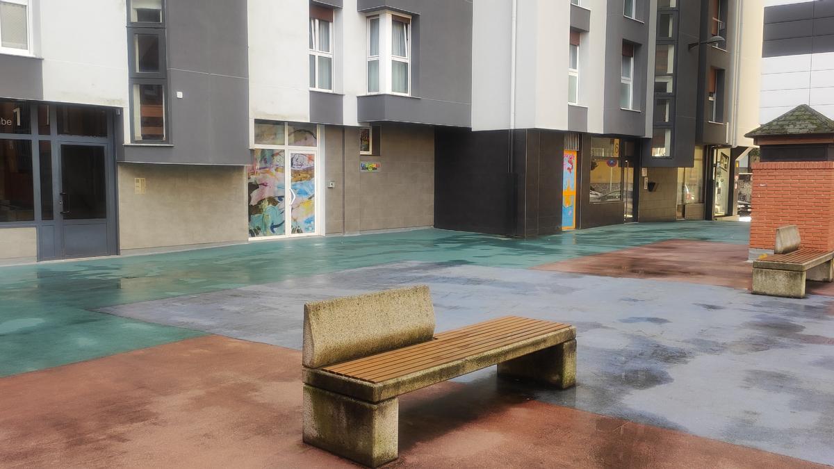Vista de la plaza Jacinto Olabe, en la que se ubicará unas de los dos nuevas guarderías planificadas por el Ayuntamiento de Eibar.