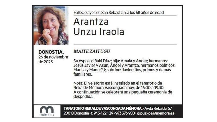 ARANTZA UNZU IRAOLA