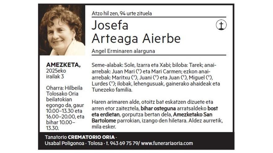 JOSEFA ARTEAGA AIERBE