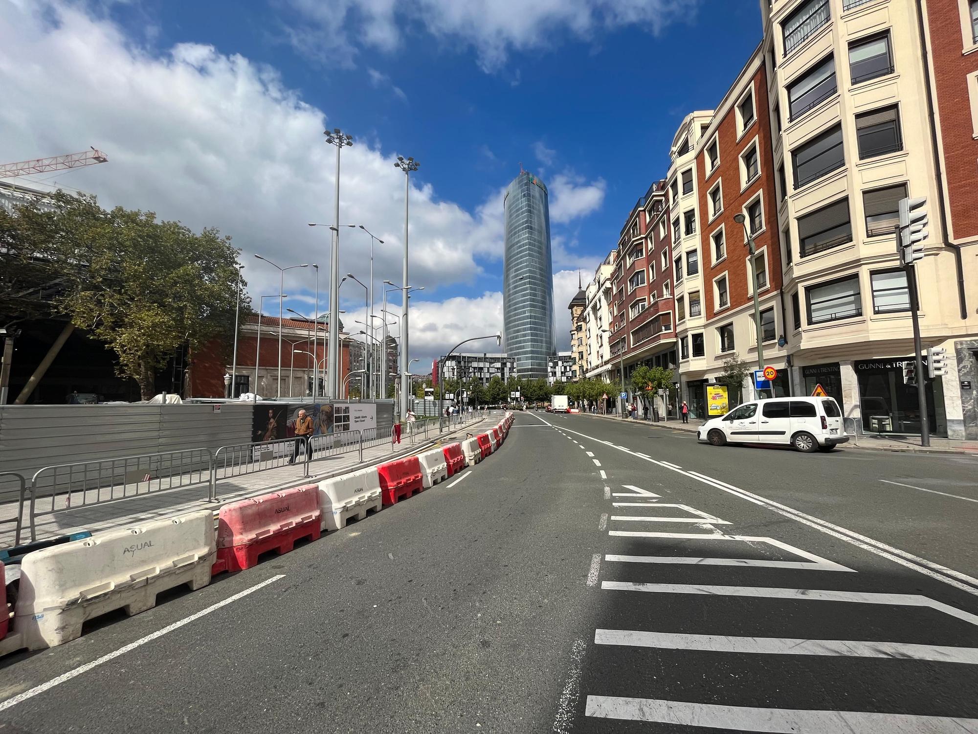 Obras en la Plaza Euskadi de Bilbao