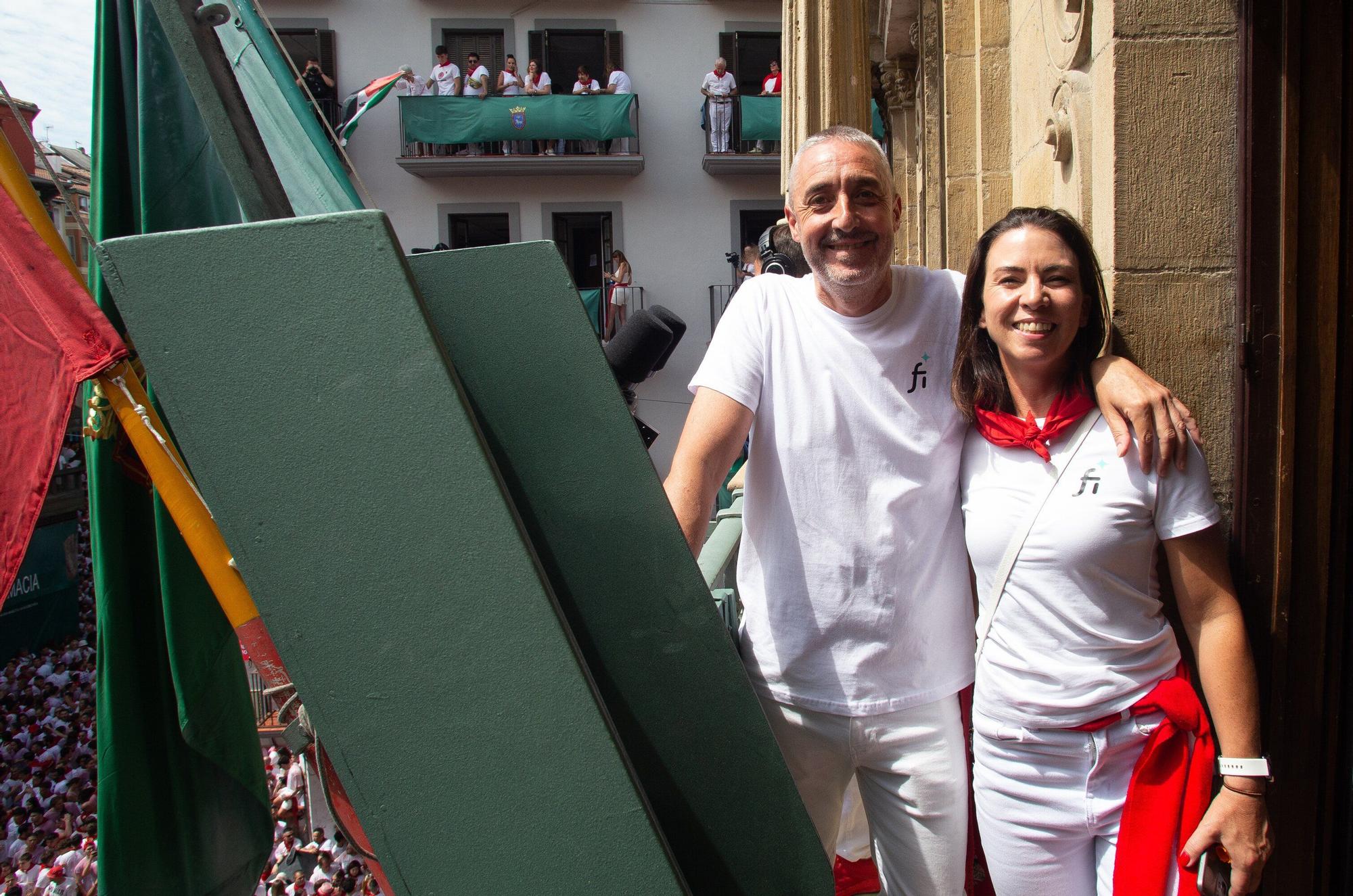 Fotos del  Chupinazo de San Fermín 2025 en Pamplona: ¡La fiesta más internacional se enciende con un grito solidario por Palestina!