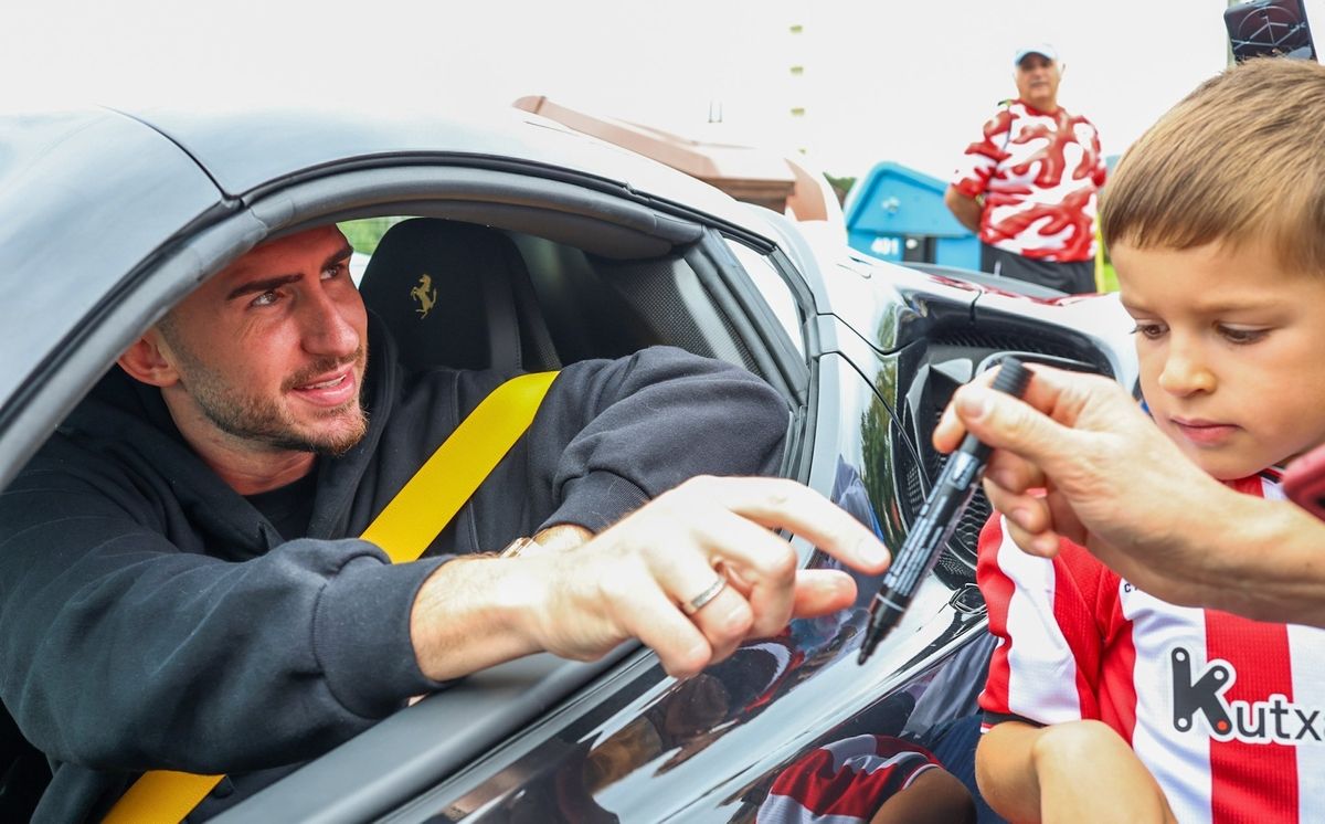 Primer entrenamiento de Laporte con el Athletic