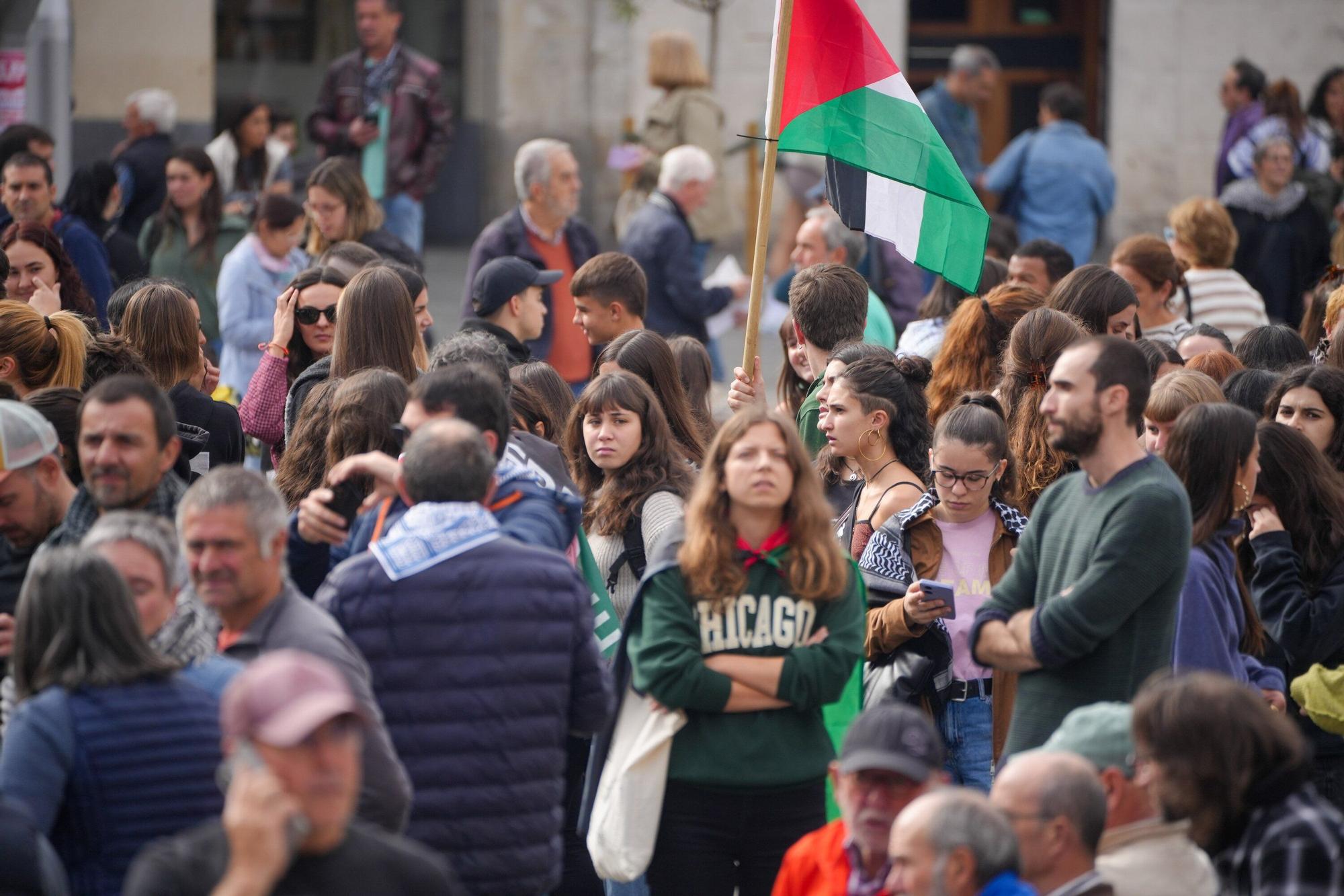Manifestación en favor del pueblo de Gaza en Vitoria