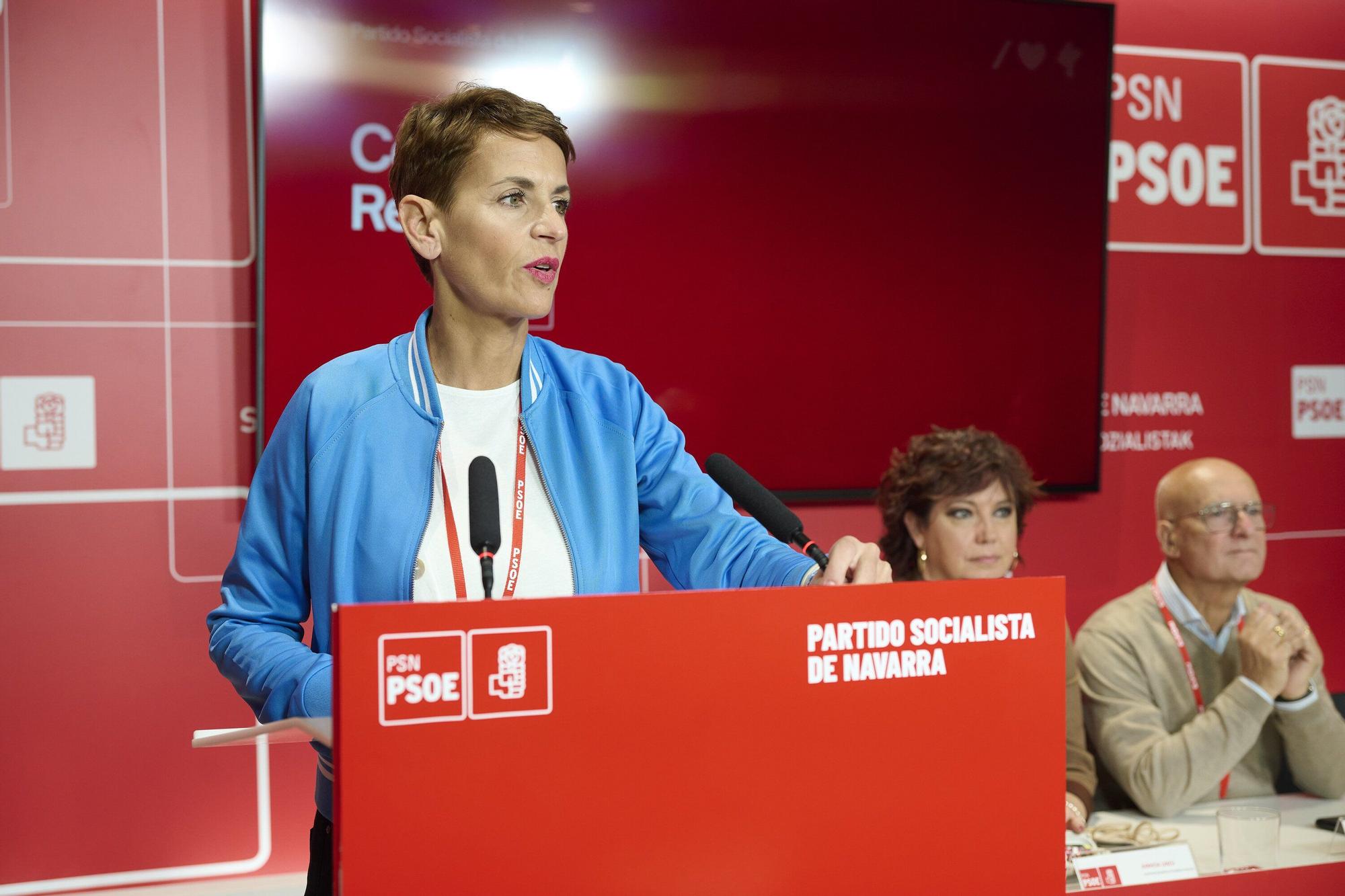 Fotos del Comité Regional del PSN-PSOE en Pamplona