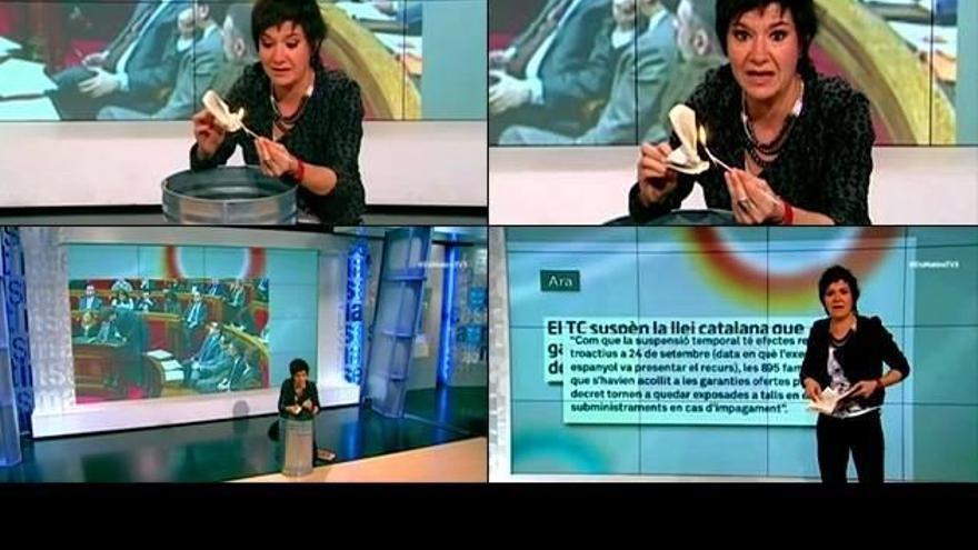 Empar Moliner se disculpa por quemar una Constitución