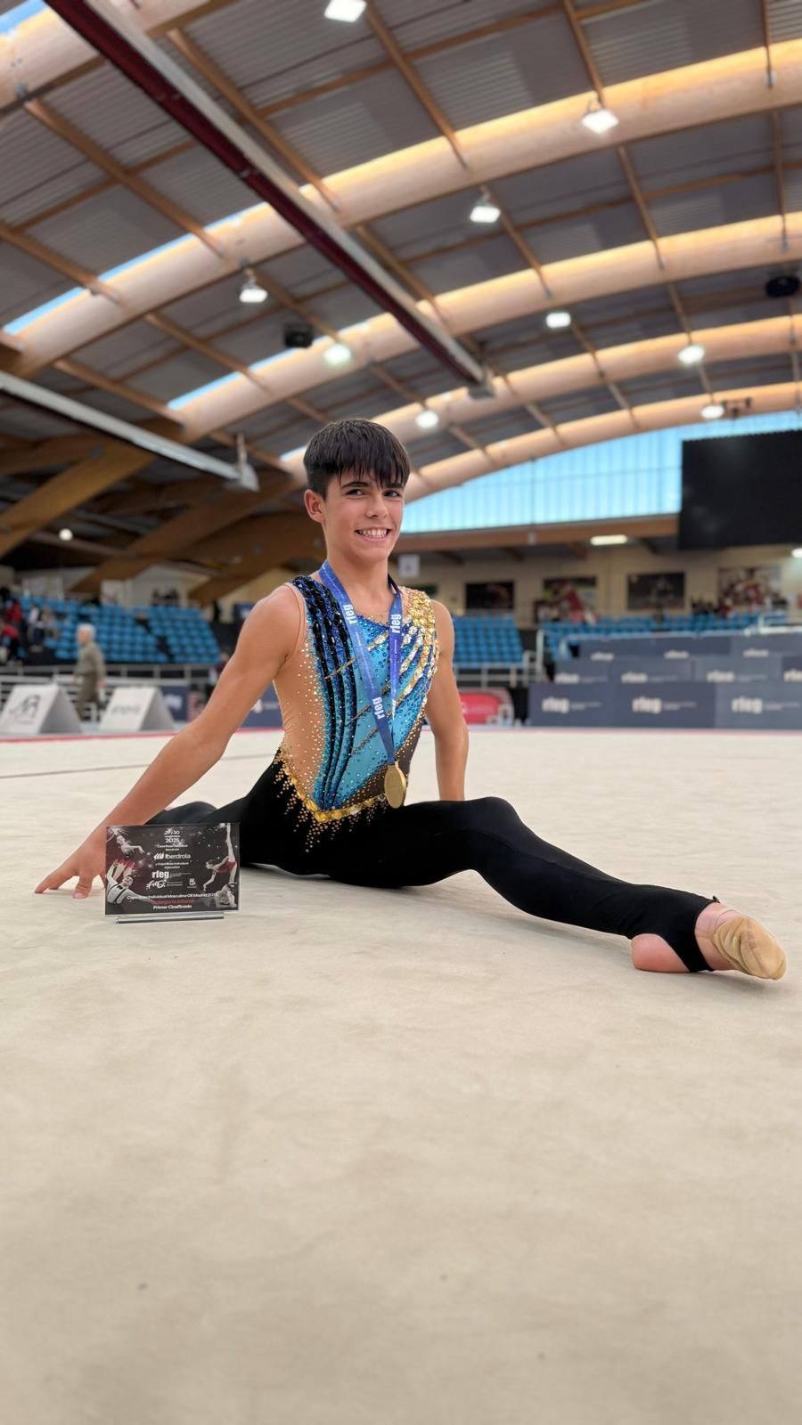 En imágenes: el vizcaino Hodei Rivas, campeón de España de gimnasia rítmica