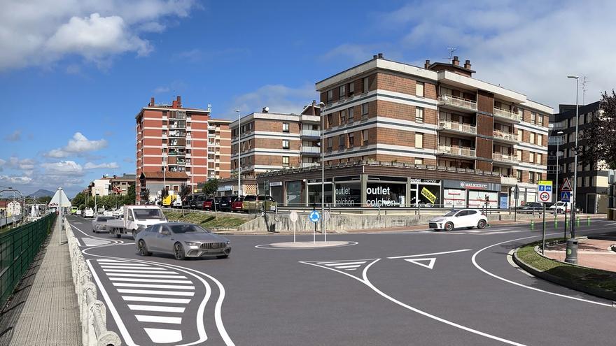 Una rotonda calmará el tráfico en Txorierri Etorbidea de Derio