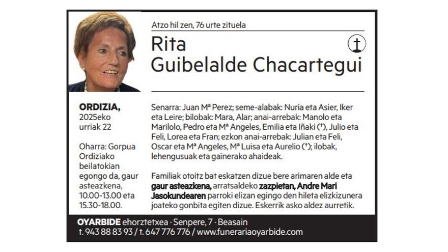 Rita Guibelalde Chacartegui
