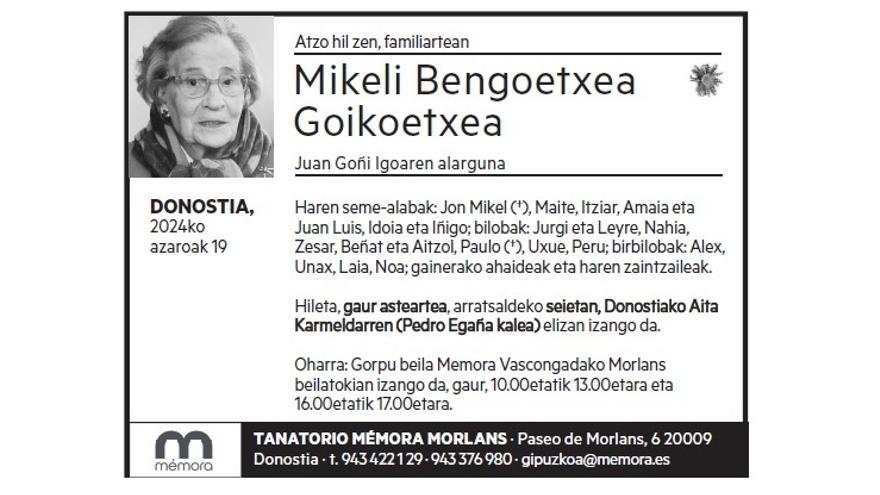 MIKELI BENGOETXEA GOIKOETXEA