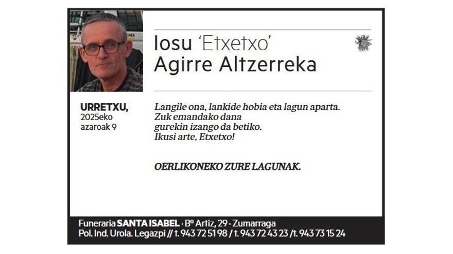 IOSU AGIRRE ALTZERREKA