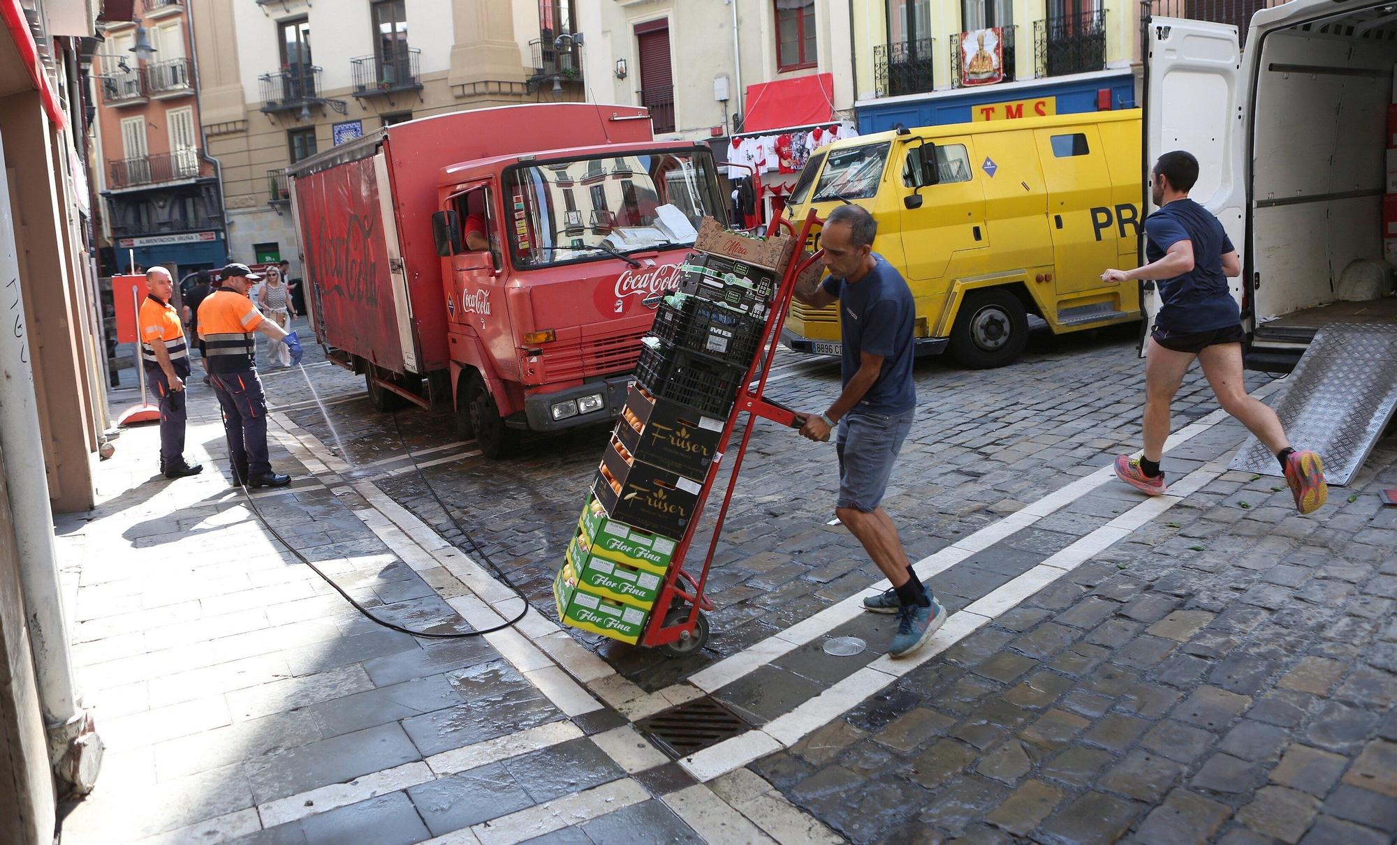 Los preparativos para San Fermín 2024
