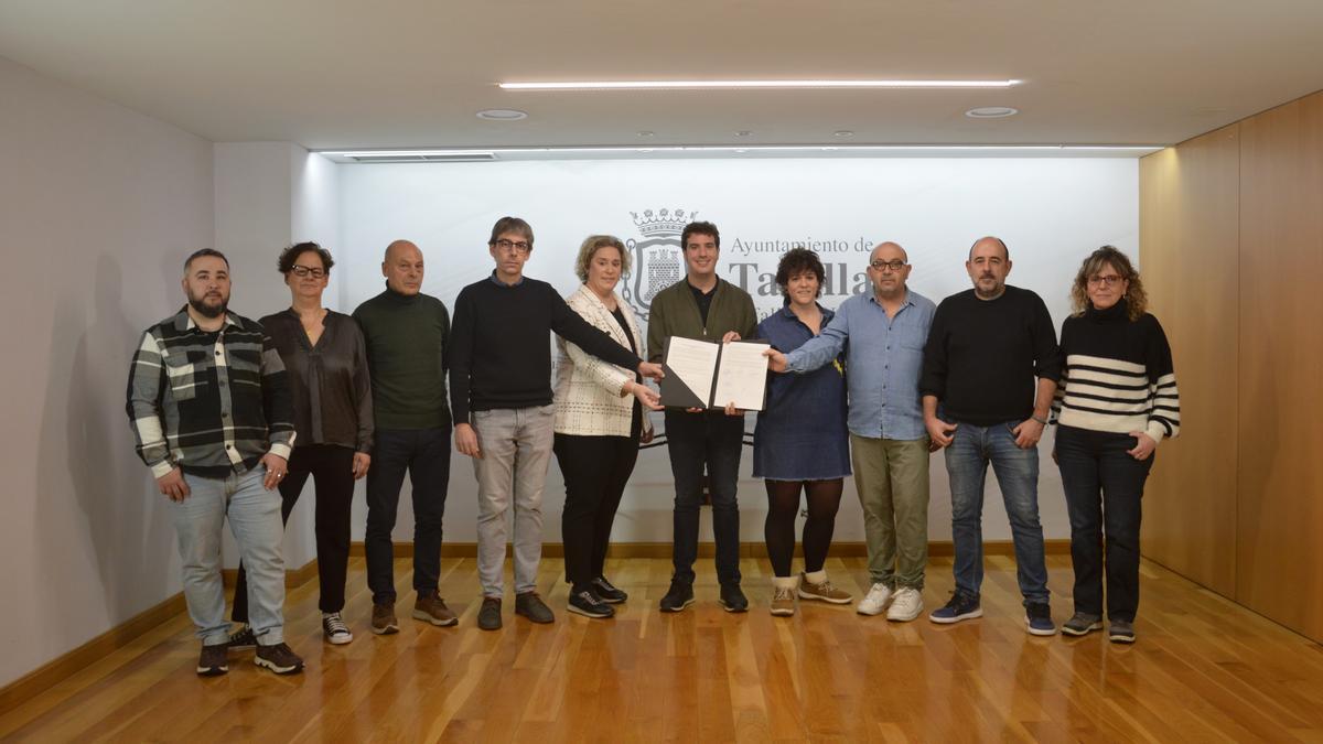 EH Bildu, Geroa Bai, Iniciativa por Tafalla, Contigo-Zurekin y el Partido Socialista de Navarra acuerdan los presupuestos de Tafalla para 2026.