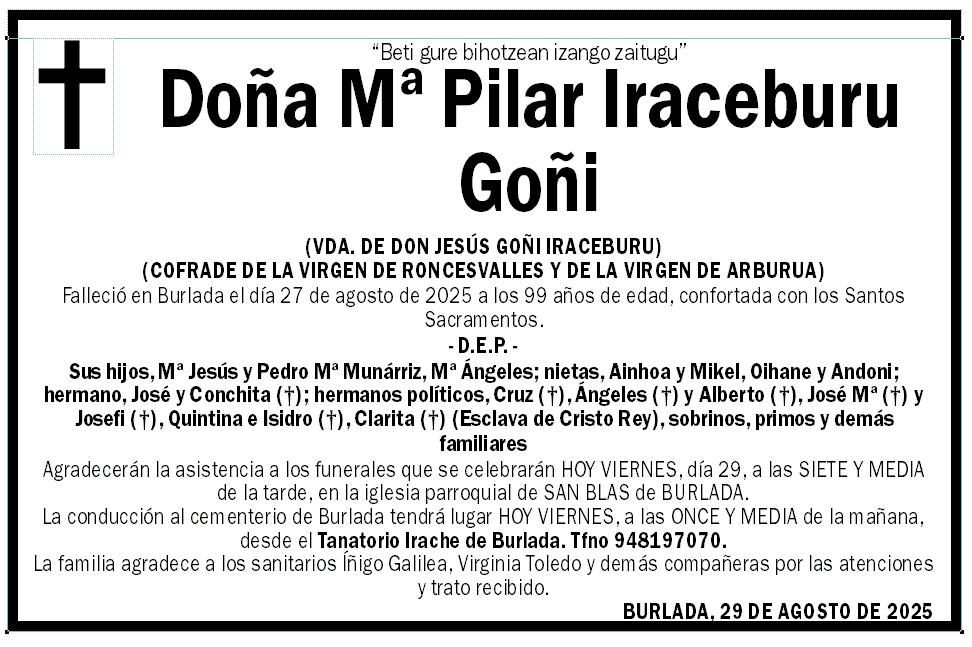 Mª Pilar Iraceburu Goñi