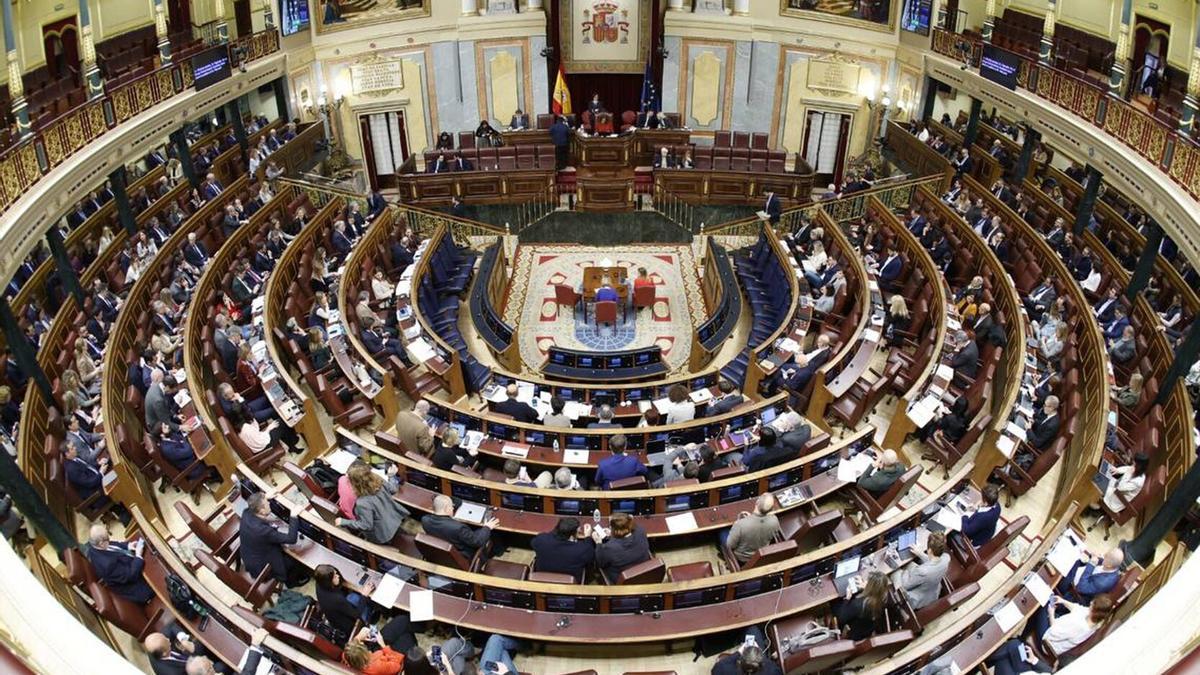Sesión plenaria en el Congreso de los Diputados.