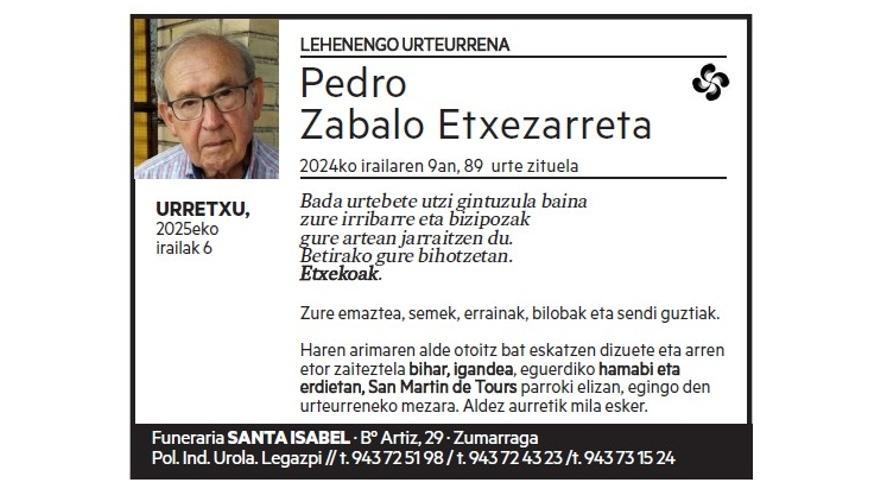 PEDRO ZABALO ETXEZARRETA