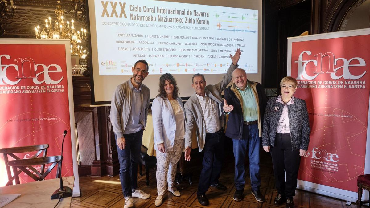 Los participantes de la rueda de prensa de esta mañana
