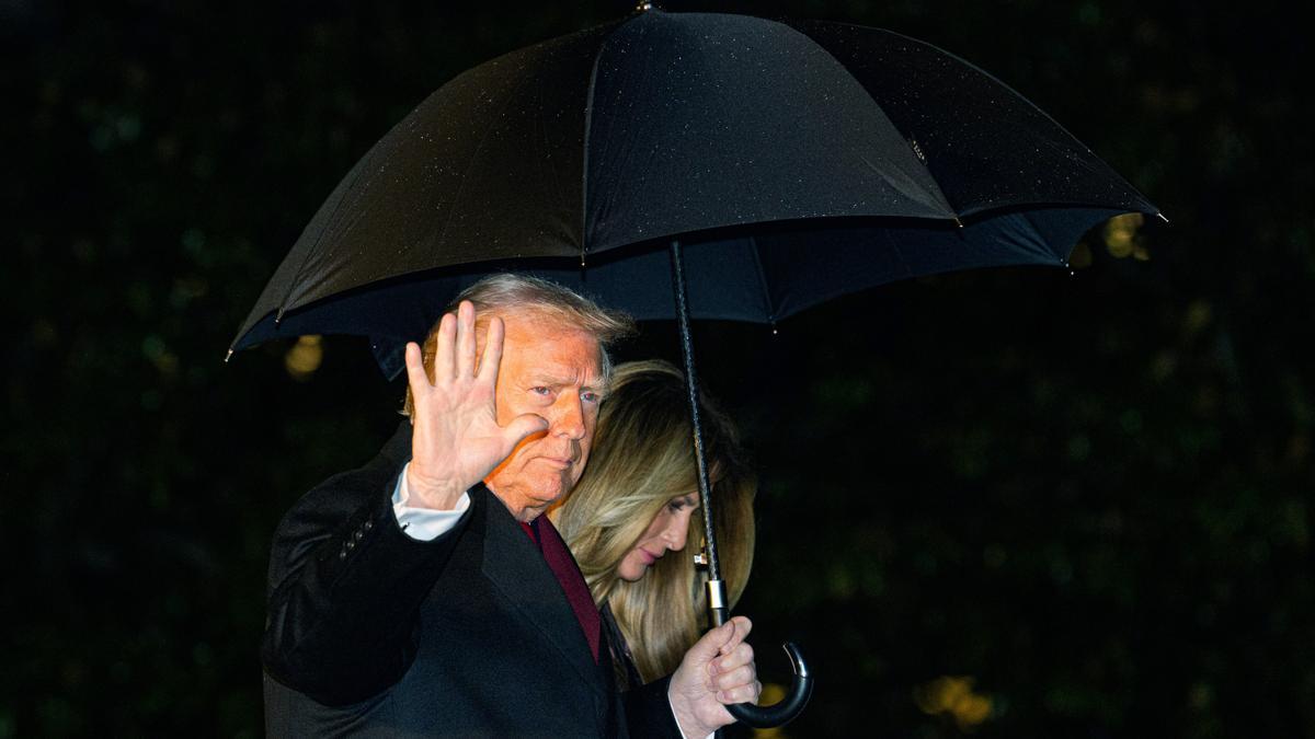 Trump, junto a su mujer Melania.
