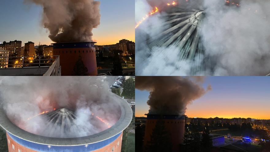 Un incendio destruye el Planetario de Pamplona y deja fuera de uso su icónica sala