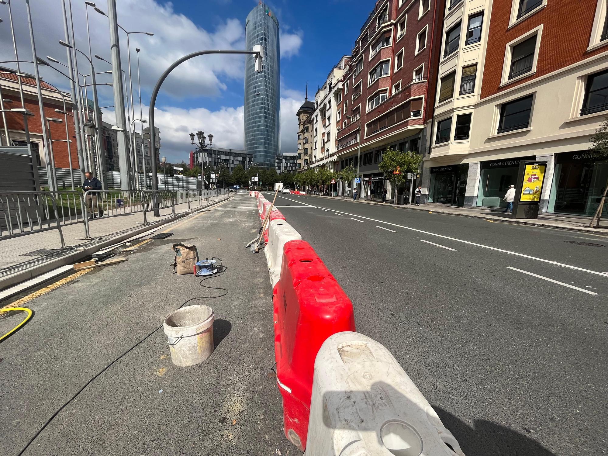 Obras en la Plaza Euskadi de Bilbao